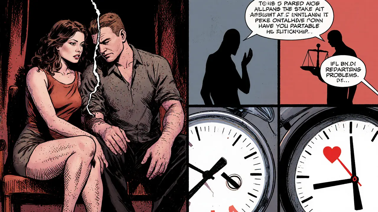 Scénka ukazuje varovné signály vztahu: ztráta chemie, toxické chování a nerovnováha.