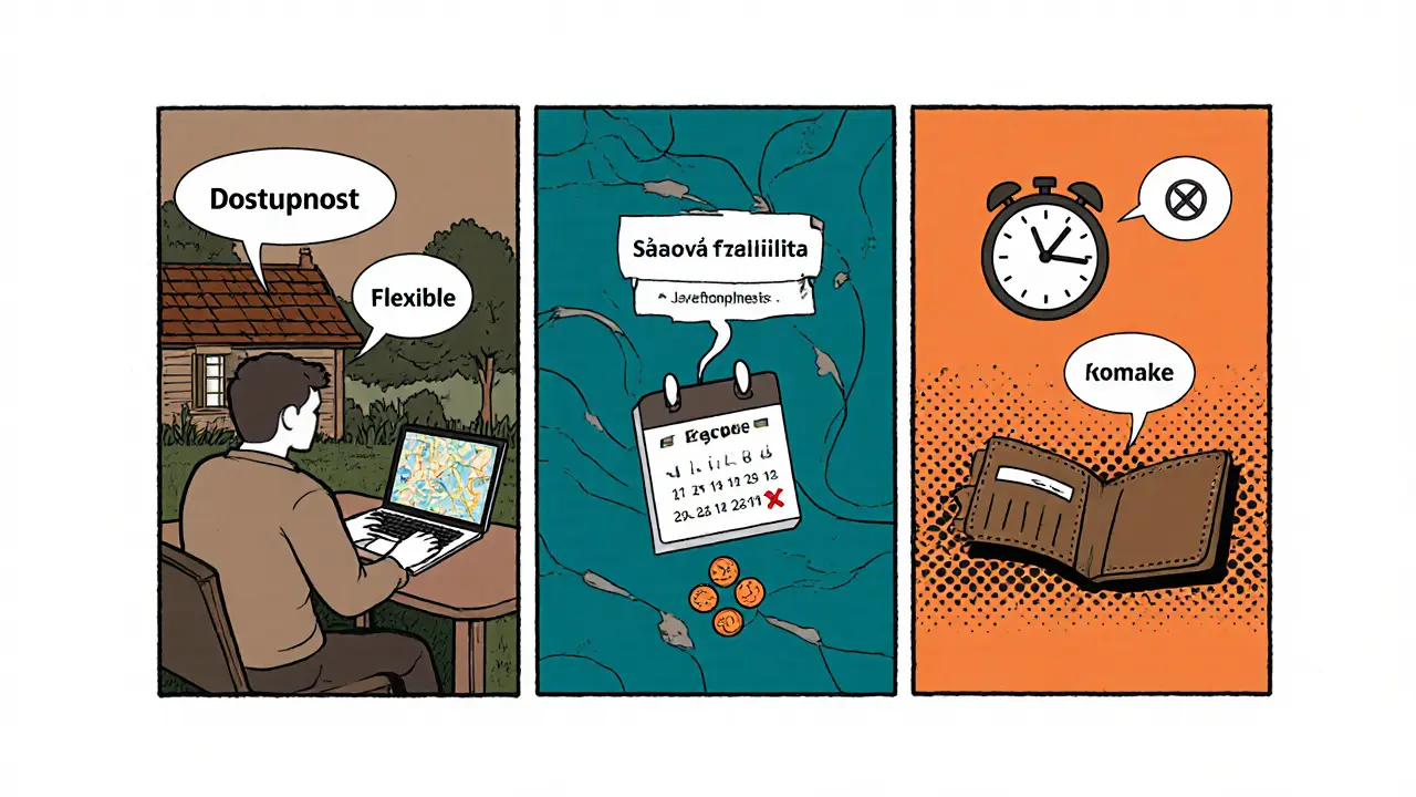 Montáž výhod online terapie: dostupnost, flexibilita, úspora nákladů a komfort.