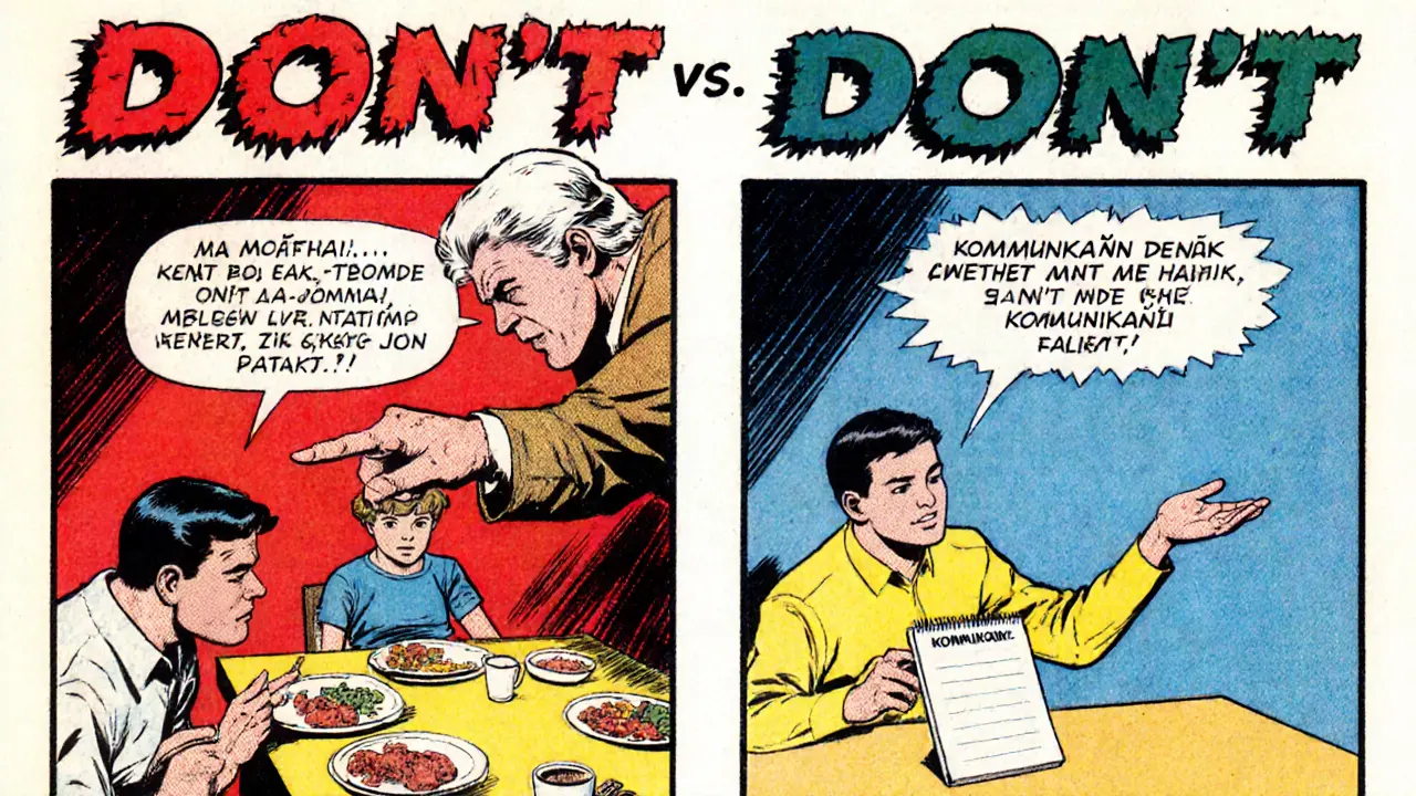 Rozdělený panel: na levé kritický komentář, na pravé podpora rozhovoru.