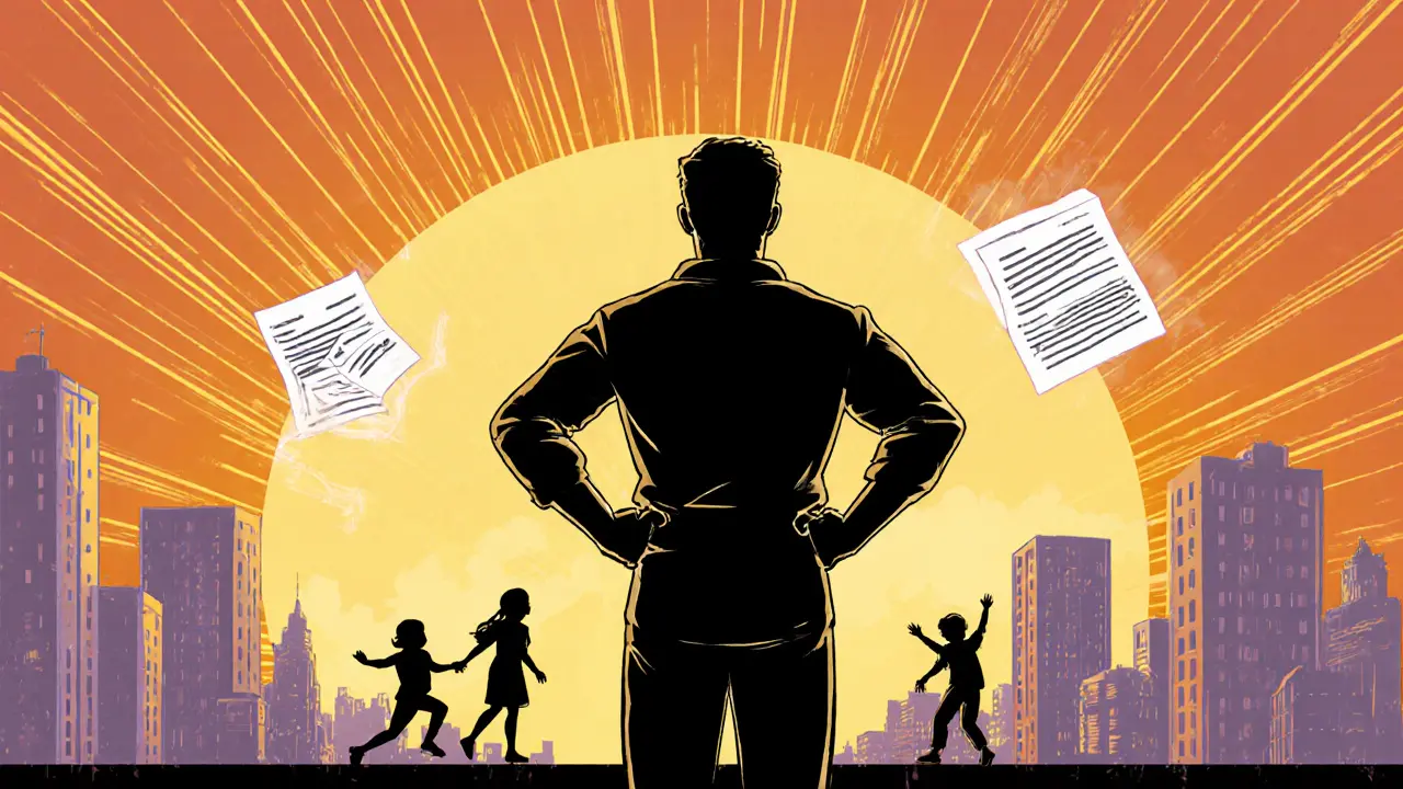 Spokojený člověk po terapii, stojí v jasném světle s úsměvem.