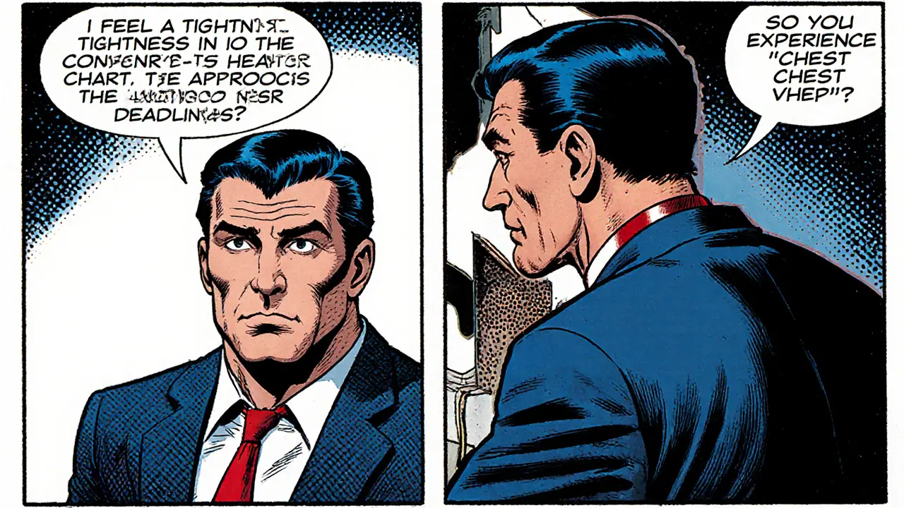 Klient používá já‑výrok, terapeut parafrázuje jeho slova.