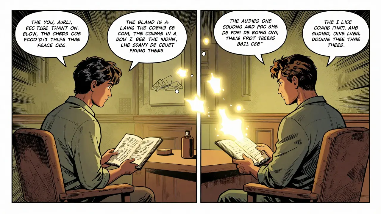 Terapeut a pacient spolu v kanceláři, pacient zapisuje myšlenky do deníku.