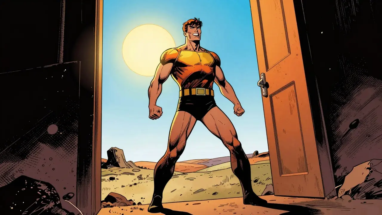 Osoba s nadějí vystupující z temnoty do světla, symbolizující změnu terapeutického přístupu.