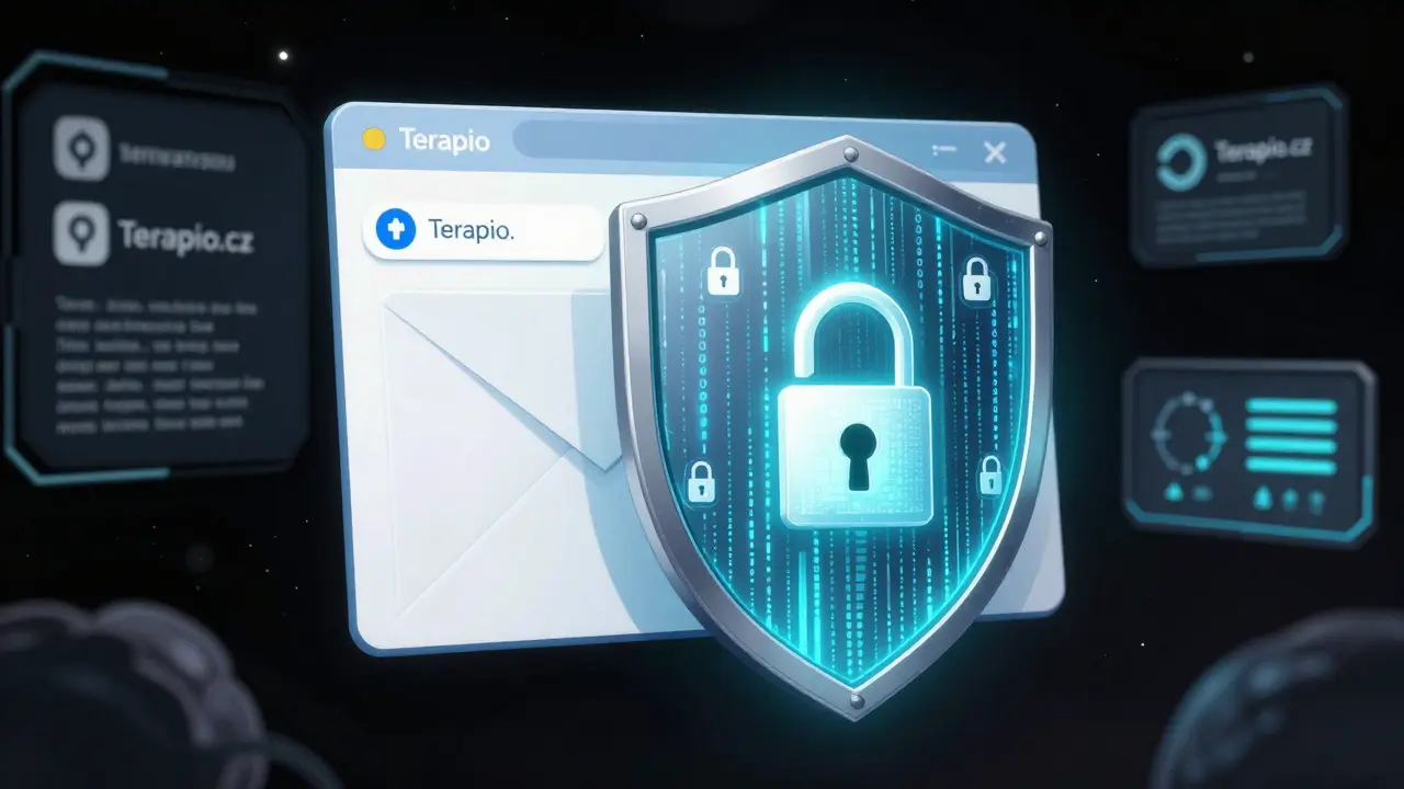 Bezpečná digitální komunikace s terapeutem chráněná šifrováním