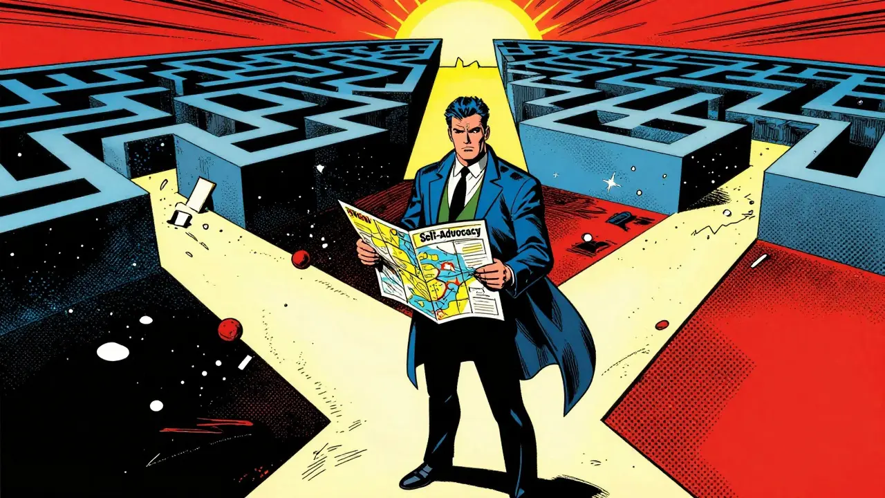 Klient vybírá cestu k duševnímu zdraví, komiks