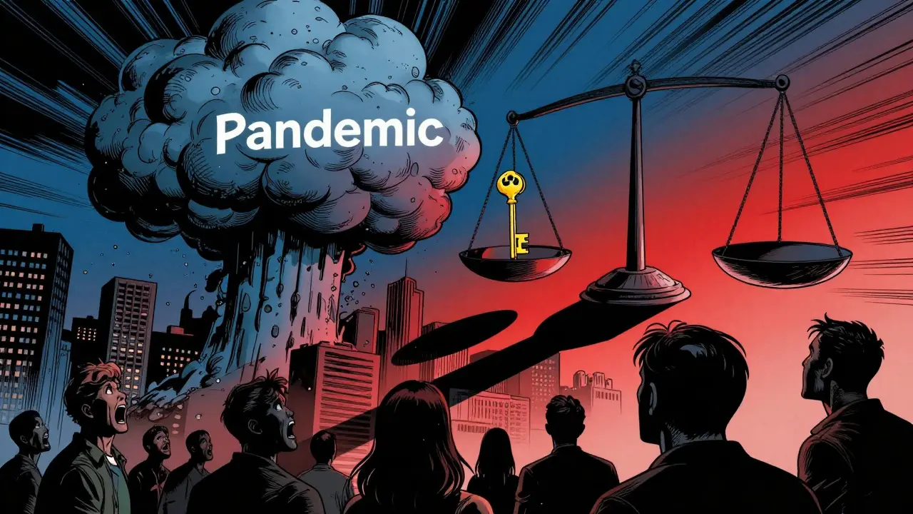 Komiks ilustrace globální krize duševního zdraví a nerovnosti péče
